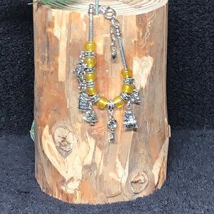 Fairy Tale Charm Bracelet Snake Chain 7 Charms